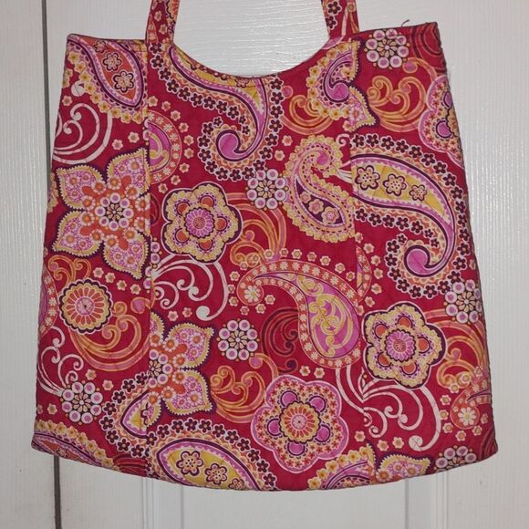 Vera Bradley Tote Bag Rasberry Fizz  Pattern Retired  NWOT - Picture 4 of 7